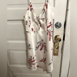 Angel Biba XS white and‎ floral dress, new with tags!